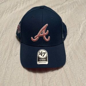 Pink and Blue Adjustable Atlanta Braves hat